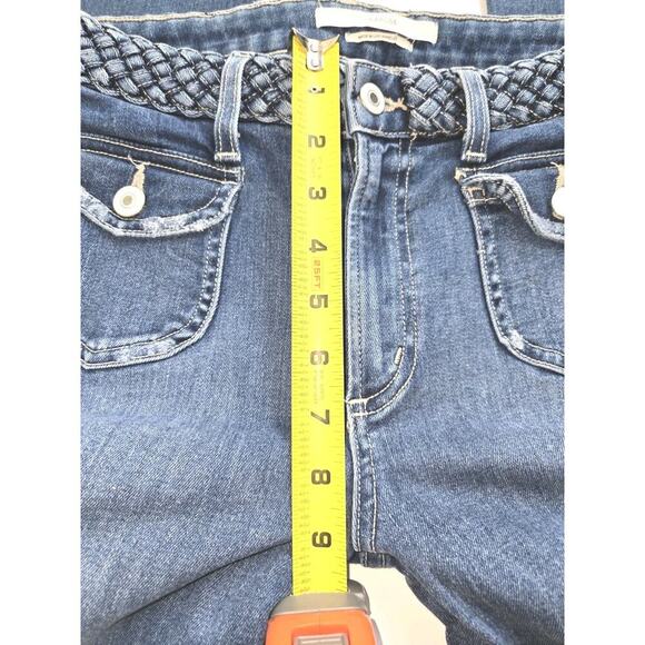 Tularosa Penelope Mid-Rise Flare Jeans W29 Blue Pockets CLEAN Made in USA - Picture 7 of 16